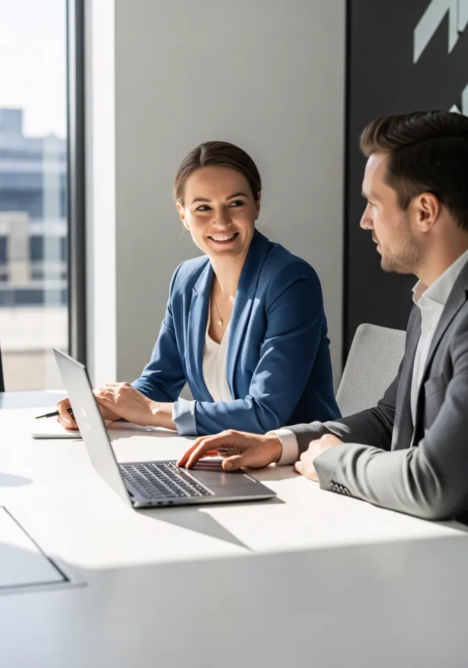 Pessoa motivada em ambiente colaborativo